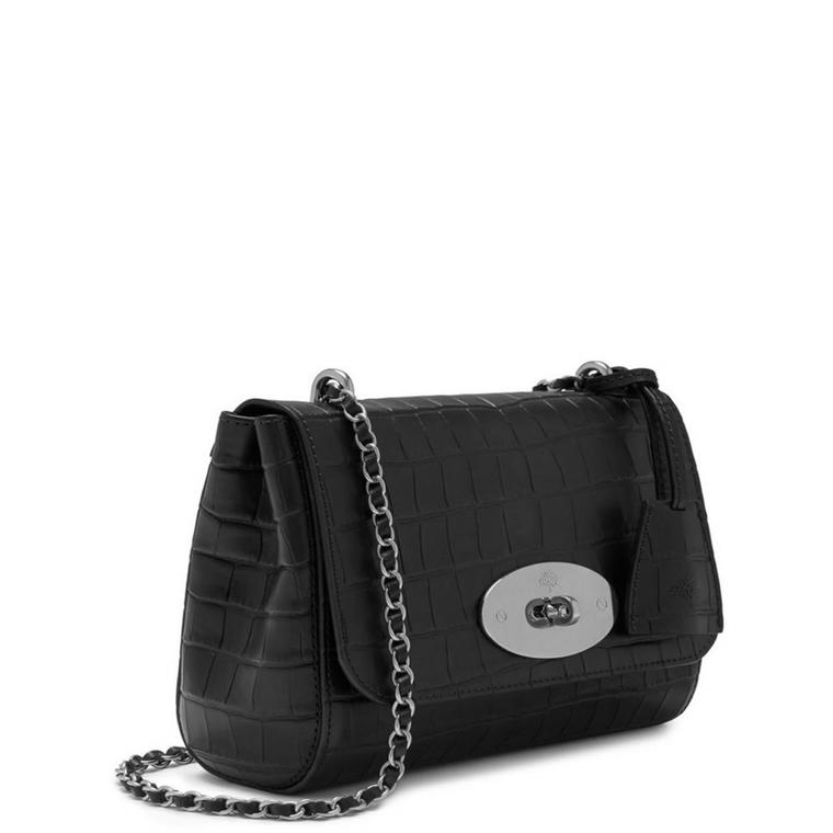 Mulberry Lily Black Matte Croc Taske 