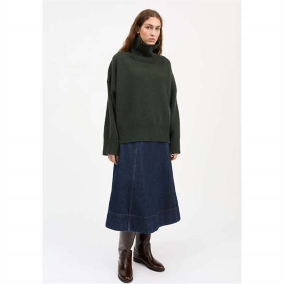 Skall Studio Silene T-neck Strik, Dark Green