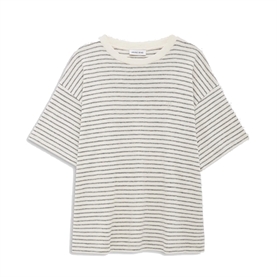 Anine Bing Cade T-shirt, Black Stripe