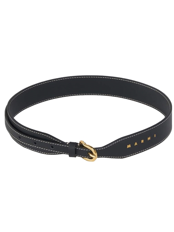 Marni Leather Belt, Sort 