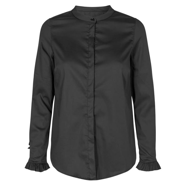 Mattie Sustainable Shirt, Black - Mos Mosh 