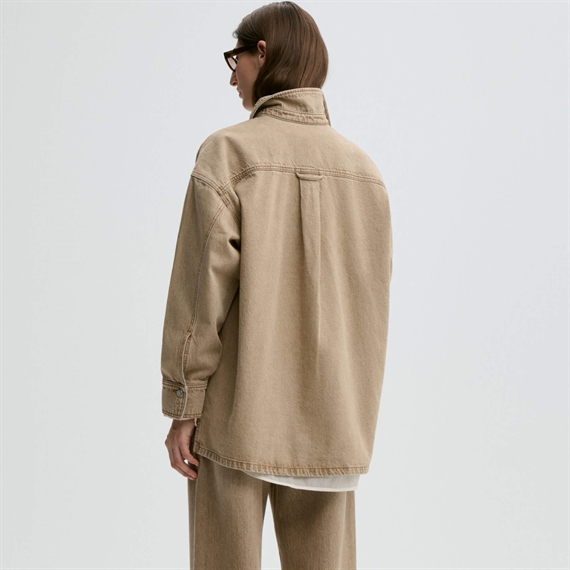 By Malene Birger Dea Denim Skjorte, Toasted Coconut