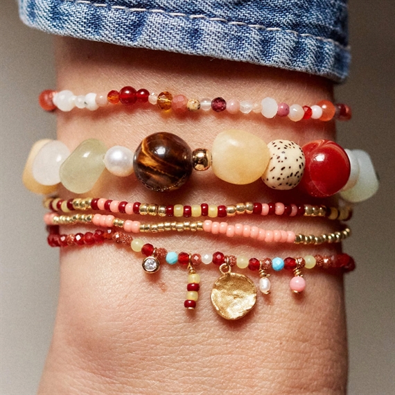 Anni Lu Seaside Armbånd, Caramel Cream