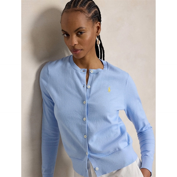 Polo Ralph Lauren Crewneck Cardigan, Blue