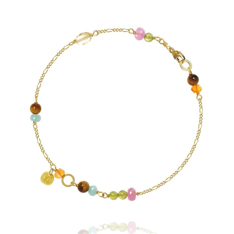 Piccolo Golden Dawn Armbånd, Guld/Multi