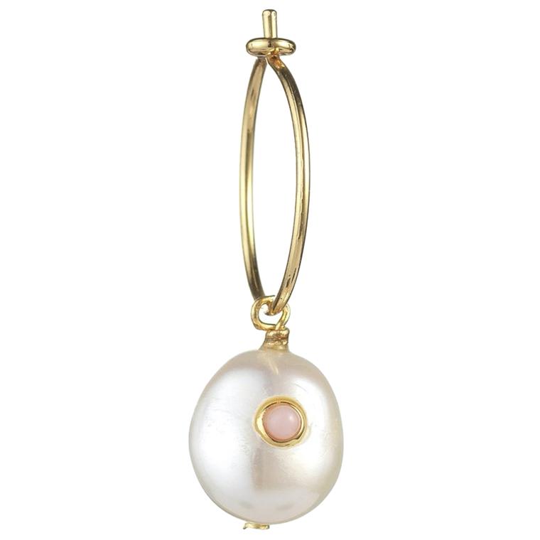 Pearl Hoop, Coral - Anni Lu