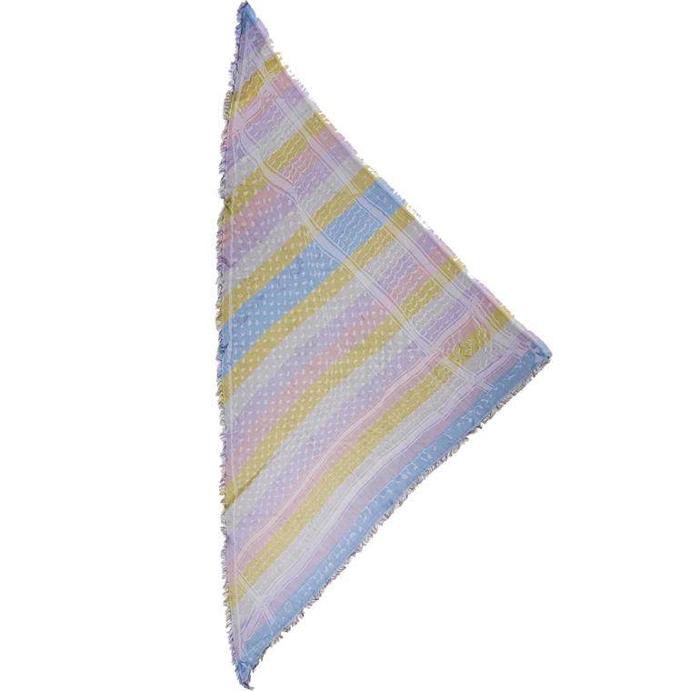 Cotton Triangle Kufiya Stripes, Kufiya Rainbow Stripes - Lala Berlin