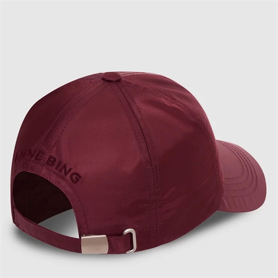 Anine Bing Jeremy Baseball Cap AB Nylon, Burgundy