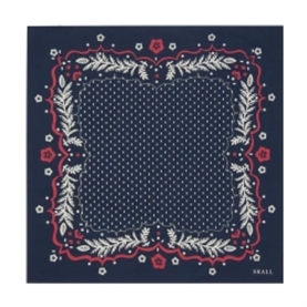Skall Studio Juniper 50x50 Tørklæde, Navy/Red/Ecru