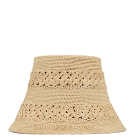 Zimmermann Raffia Bucket Hat, Natural