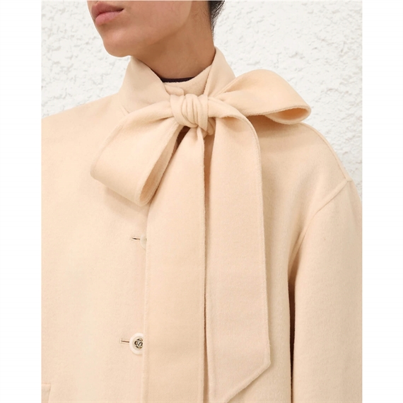 Zimmermann Valiant Pussybow Jakke, Cream