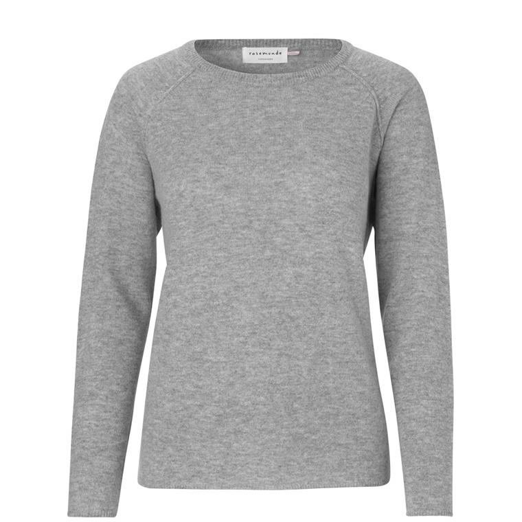 Uld & Kashmir Pullover, Light Grey Melange