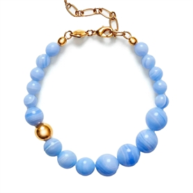 Anni Lu Float Armbånd, Blue Lace Agate 