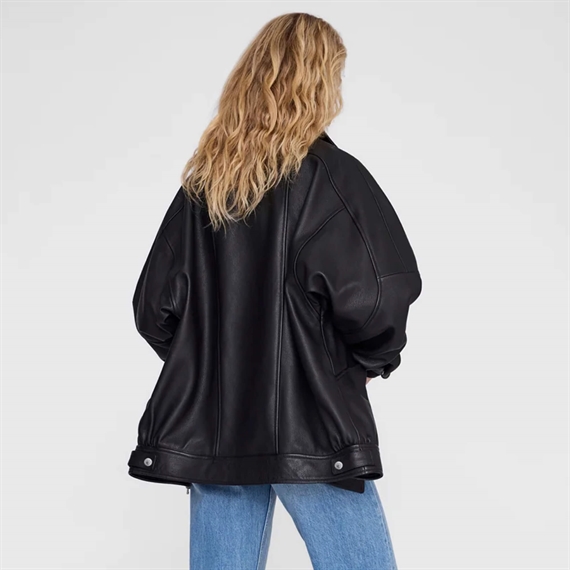 Anine Bing Sandy Jakke, Black Leather