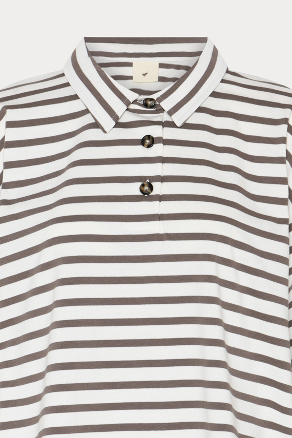 Heartmade Erun T-shirt, Walnut Stripe