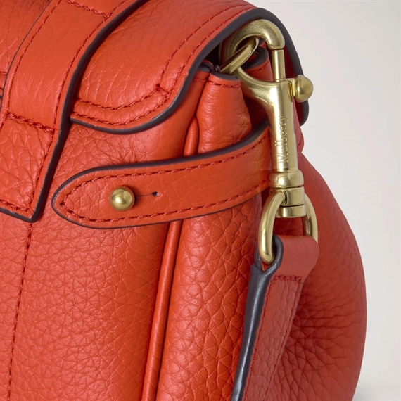 Mulberry Mini Alexa Coral Orange Heavy Grain