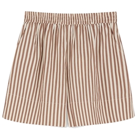 Skall Studio Vetiver Shorts, Brown/Ecru Stripe 