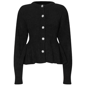 Rotate Knit Bijoux Cardigan, Sort