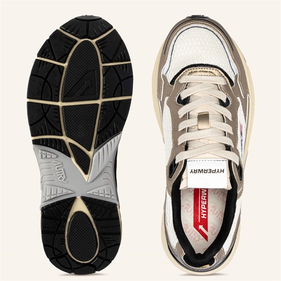 Autry Hyperway Low Sneakers, Plat/BLK