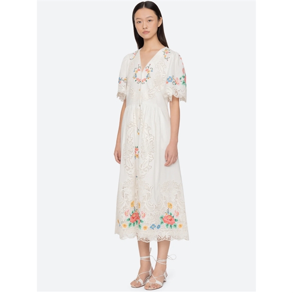 Sea New York Astrid Embroidery Kjole, Multi