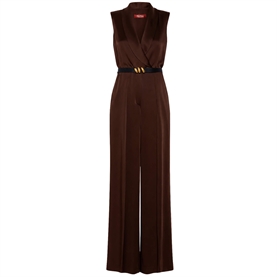 Max Mara Studio MSEORARIO Jumpsuit, Chocolate 