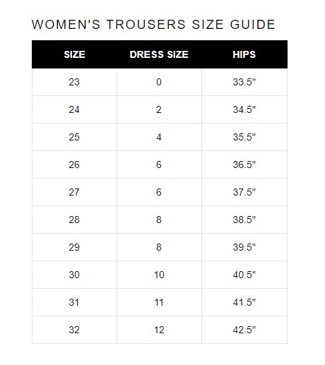 Størrelseguide kvinder | Frk. Himmelblå