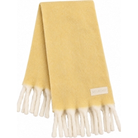 Mulberry Contrast Tassel Scarf Butter-Eggshell