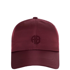 Anine Bing Jeremy Baseball Cap AB Nylon, Burgundy