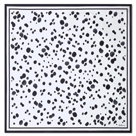 Mulberry Large Square Dalmatian Scarf Black-Ecru
