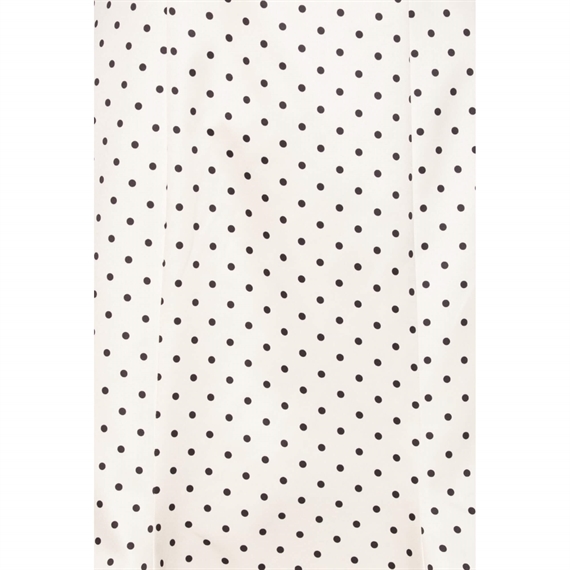 Rotate Polka Dot Midi Kjole, Creme