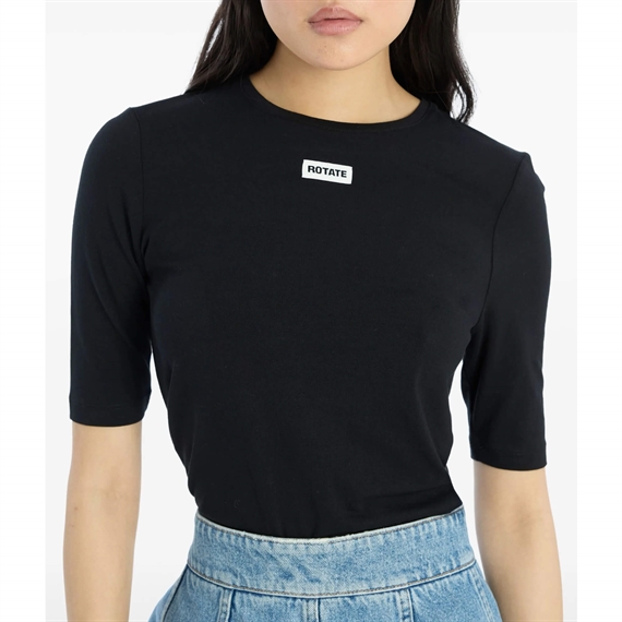 Rotate Short Sleeve Logo T-Shirt, Sort