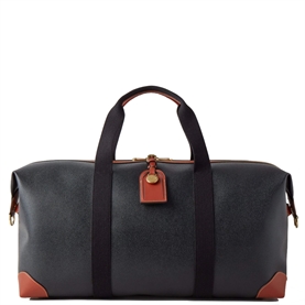 Mulberry Heritage Medium Clipper Black & Cognac Scotchgrain & Flat Calf