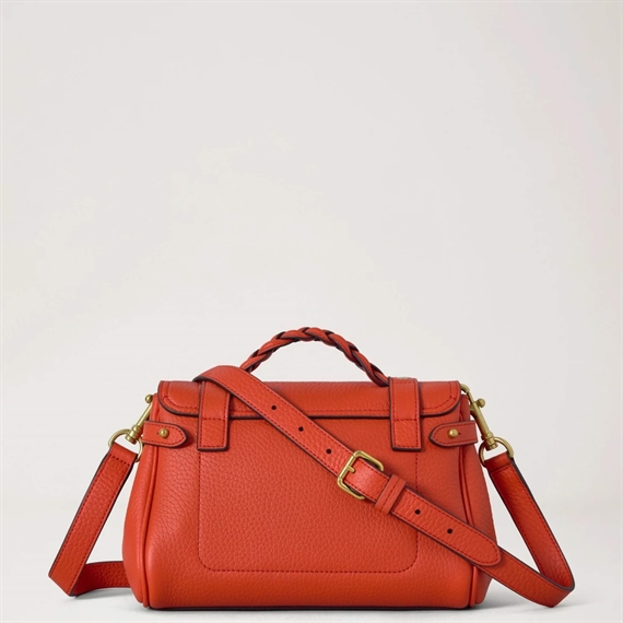 Mulberry Mini Alexa Coral Orange Heavy Grain