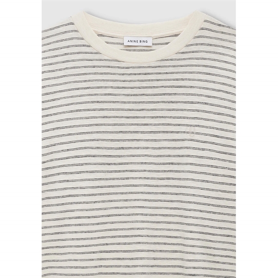 Anine Bing Cade T-shirt, Black Stripe